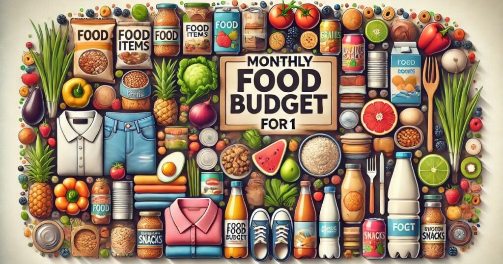 Monthly Food Budget for 1